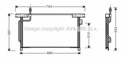 AVA QUALITY COOLING dn5202 -  Конденсатор, кондиционер